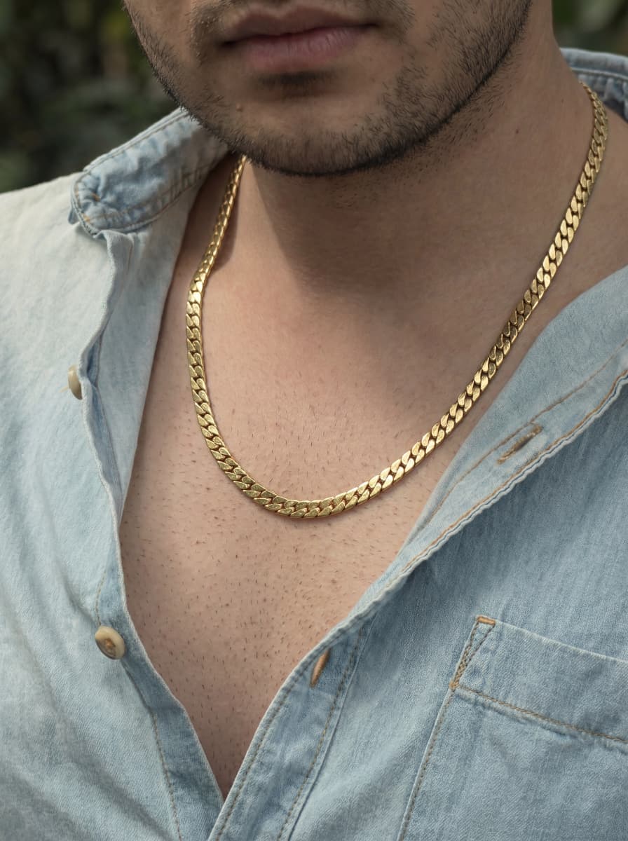 Men’s Gold Cuban Chain - 50 cm