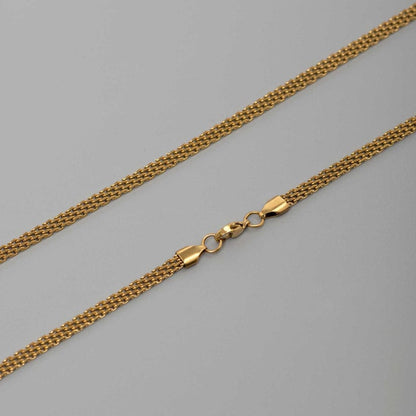 Men’s Double Row Gold Chain - 55 cm