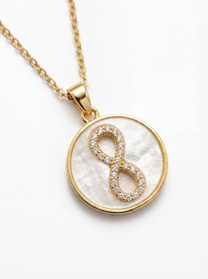 Eternal Infinity Pearl Gold Necklace