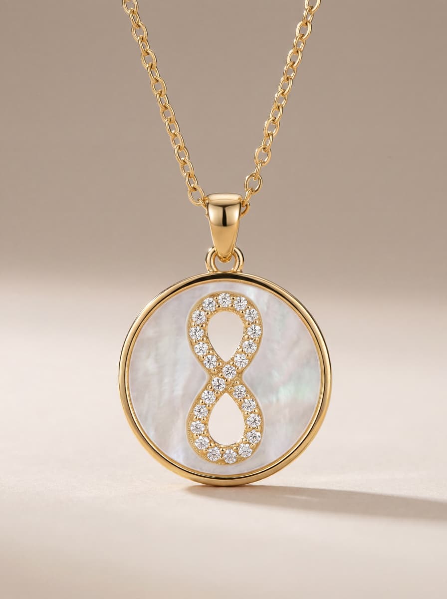 Eternal Infinity Pearl Gold Necklace