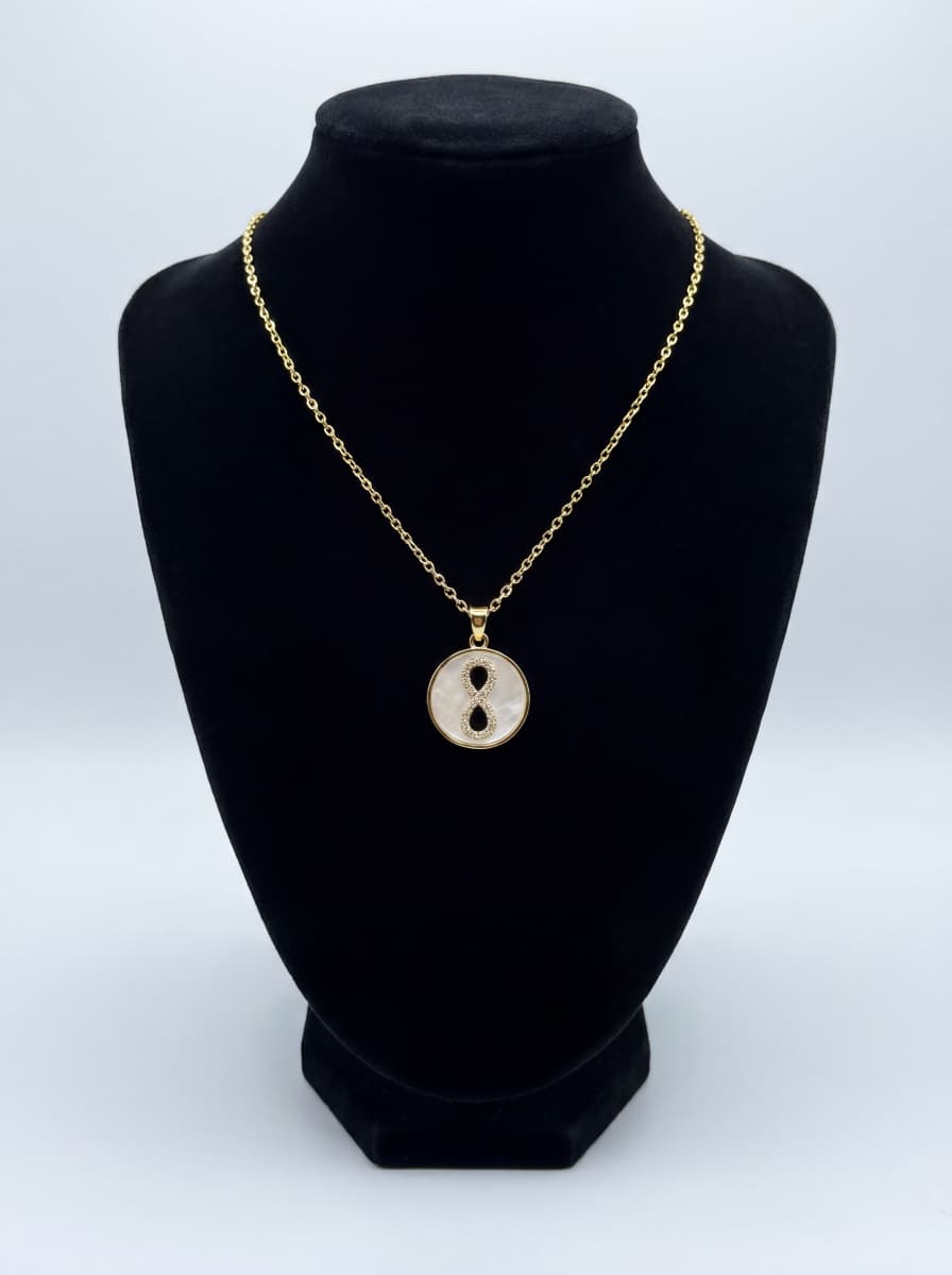 Eternal Infinity Pearl Gold Necklace