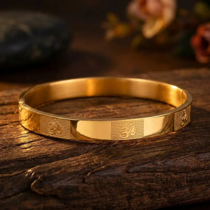 Golden Om Engraved Men’s Kada