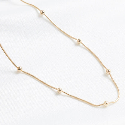 Golden Clover Charms & Vintage Snake Chain Necklace Combo