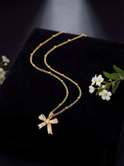Iced Bow Necklace