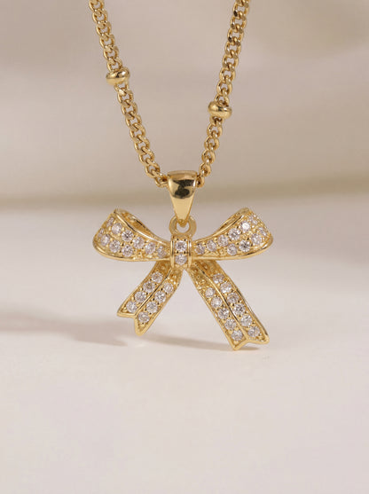 Iced Bow Necklace
