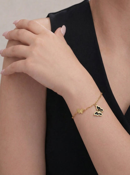 Golden Butterfly Duo Bracelet