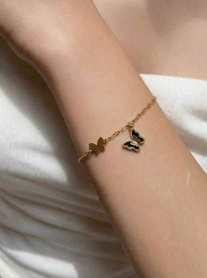 Golden Butterfly Duo Bracelet