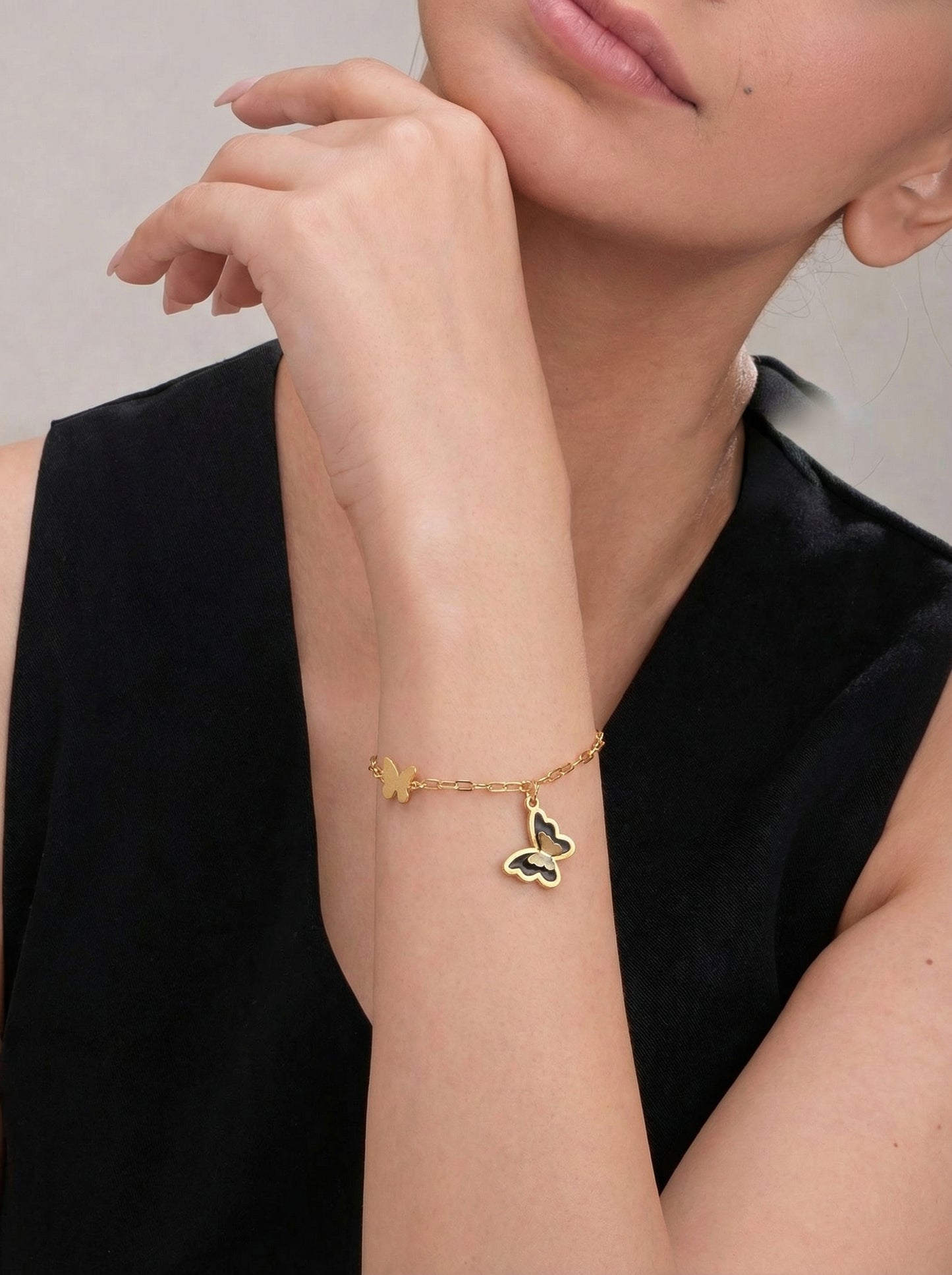 Golden Butterfly Duo Bracelet