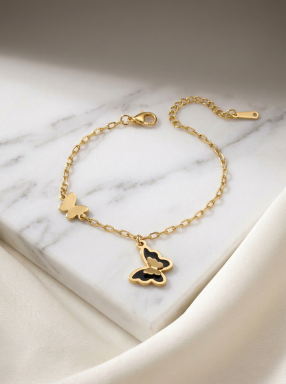 Golden Butterfly Duo Bracelet