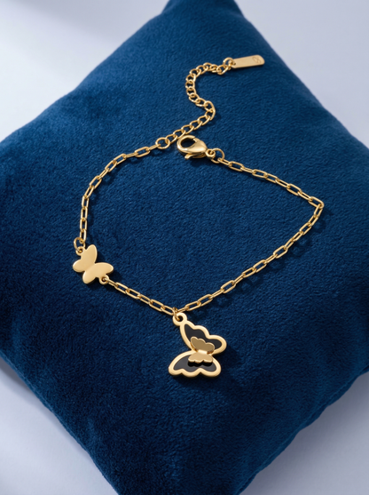 Golden Butterfly Duo Bracelet