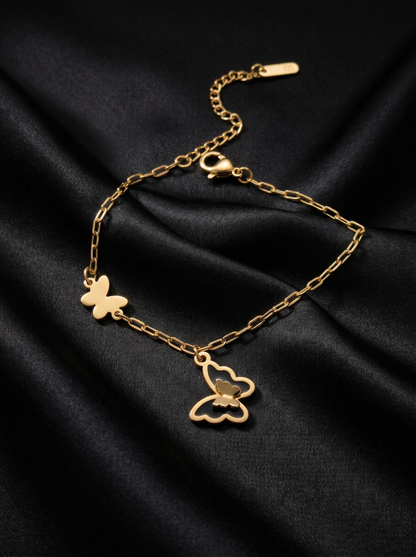 Golden Butterfly Duo Bracelet