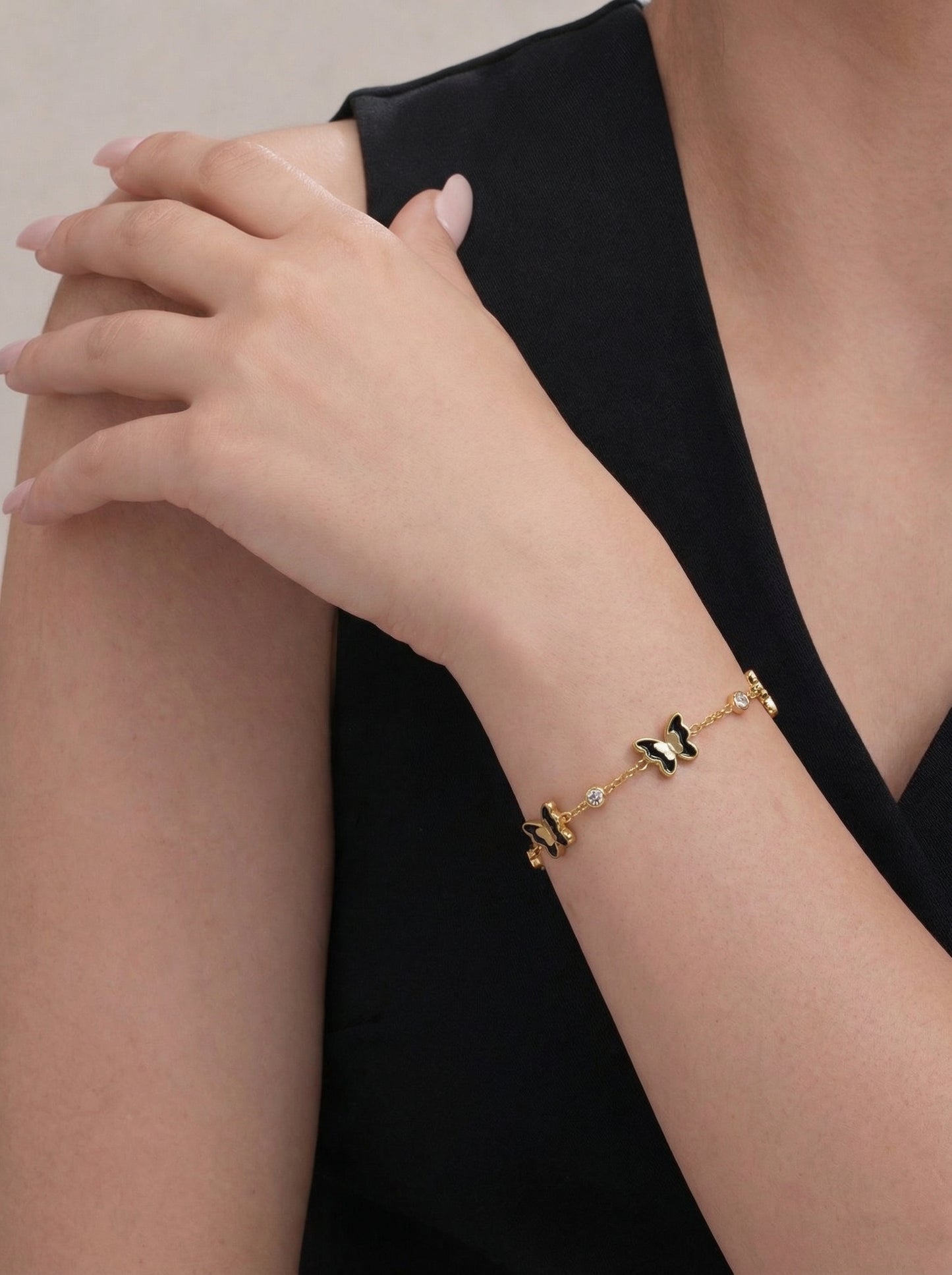 Golden Butterfly Charm Bracelet