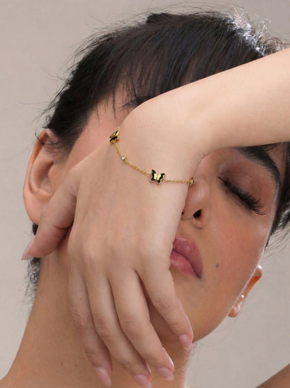 Golden Butterfly Charm Bracelet