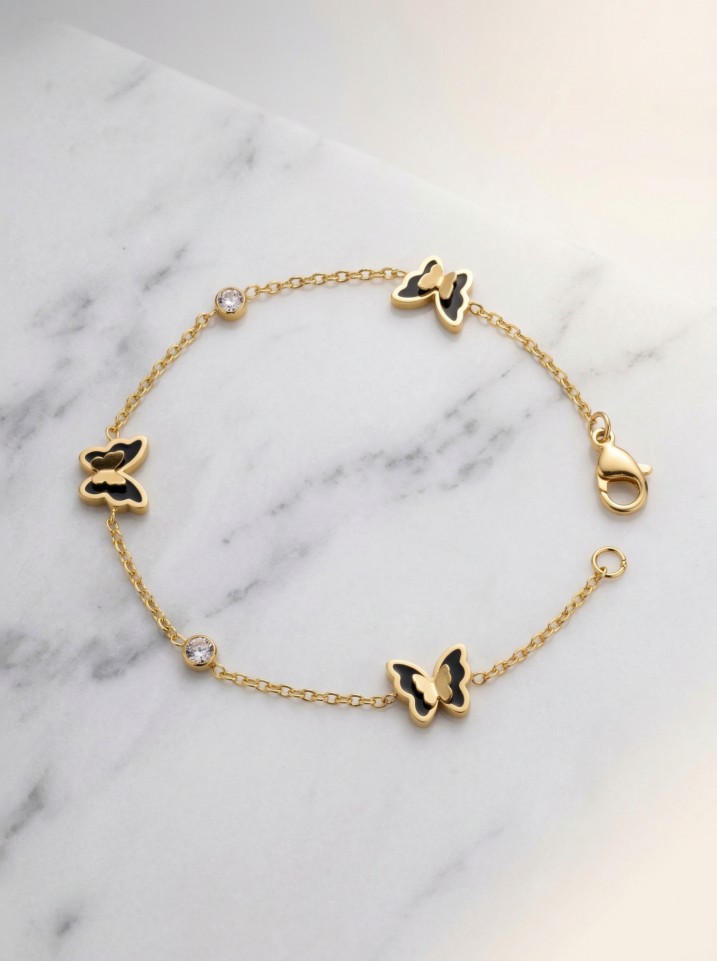 Golden Butterfly Charm Bracelet