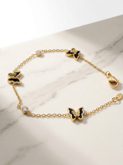 Golden Butterfly Charm Bracelet