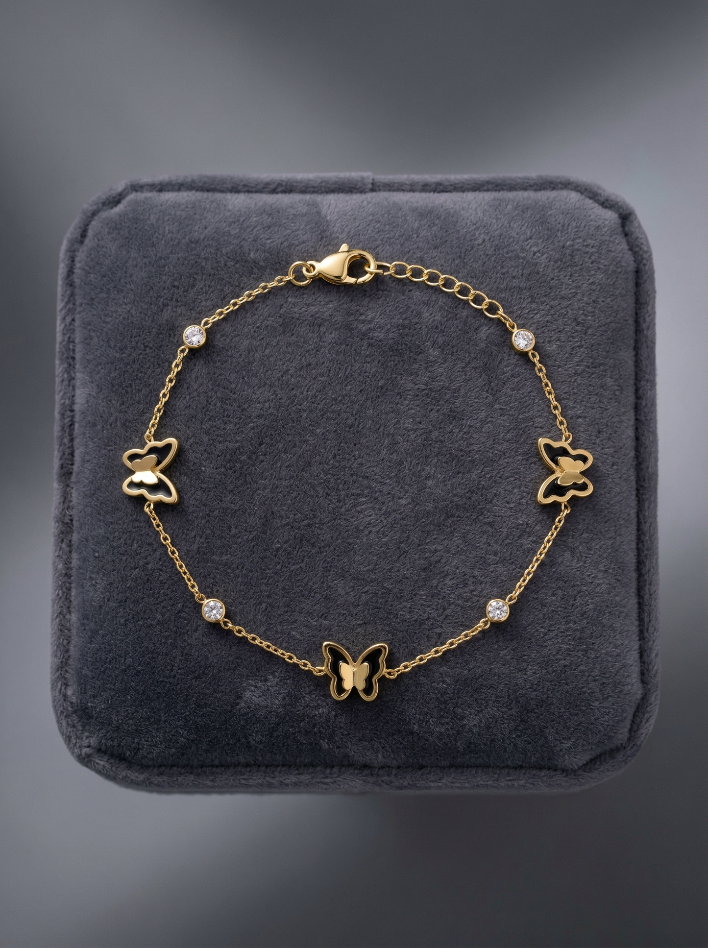 Golden Butterfly Charm Bracelet