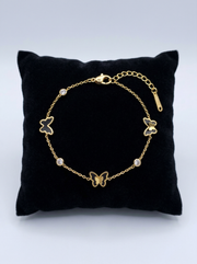 Golden Butterfly Charm Bracelet