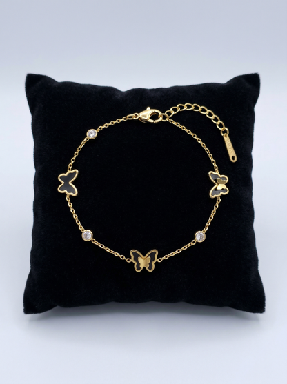Golden Butterfly Charm Bracelet