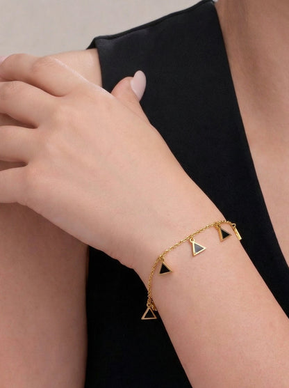 Golden Triangle Charm Bracelet