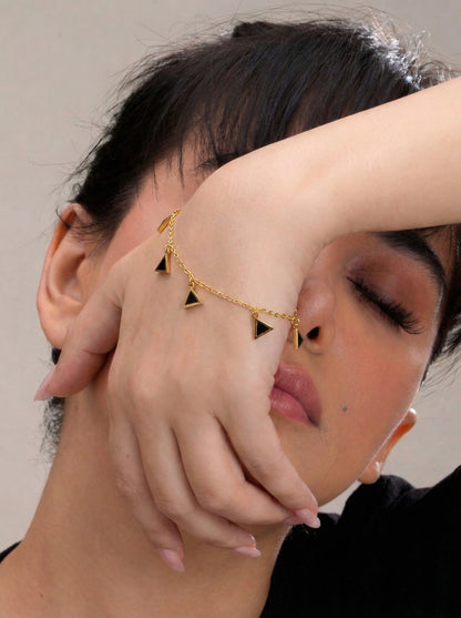 Golden Triangle Charm Bracelet