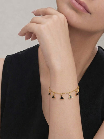Golden Triangle Charm Bracelet