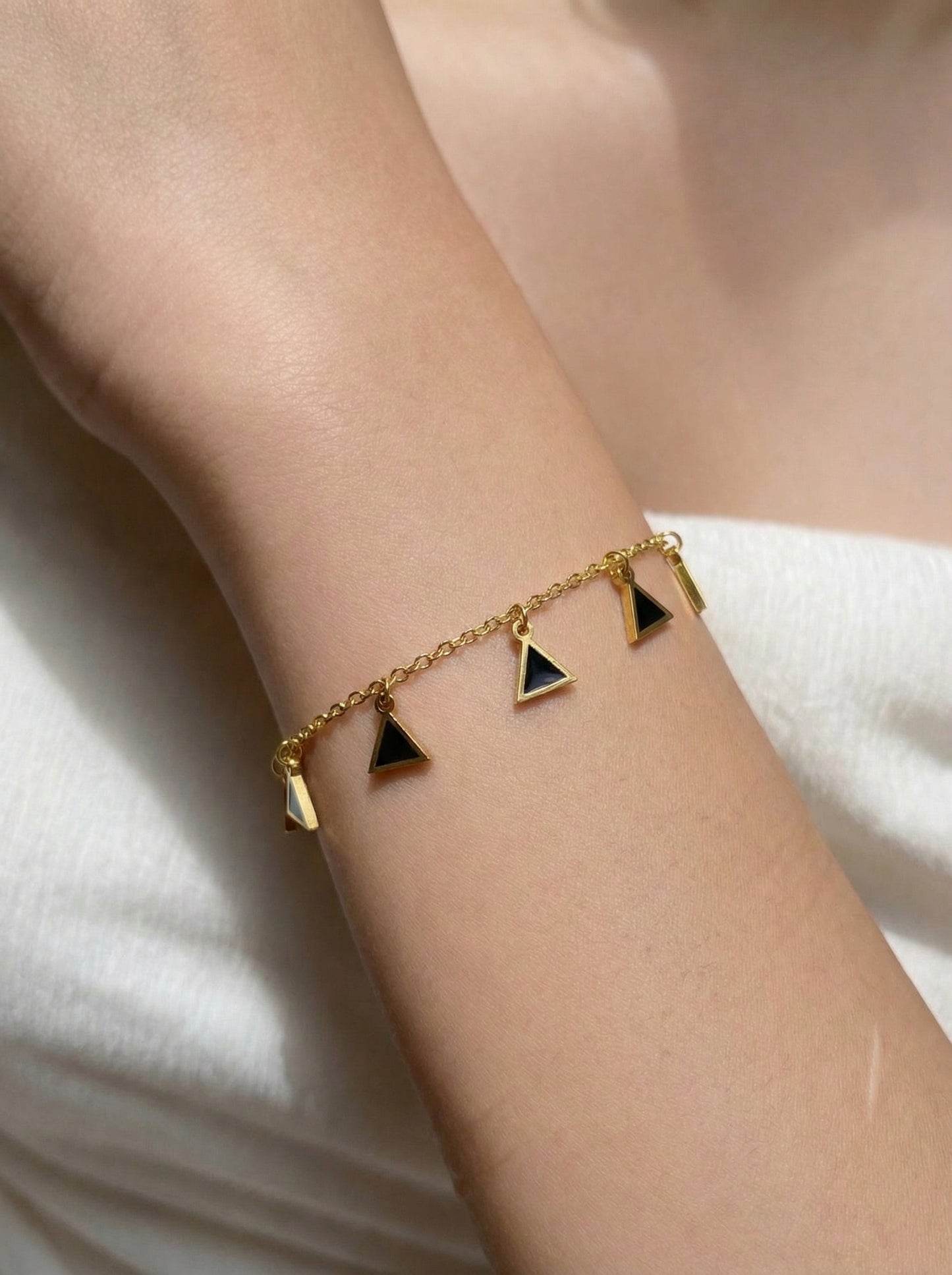 Golden Triangle Charm Bracelet