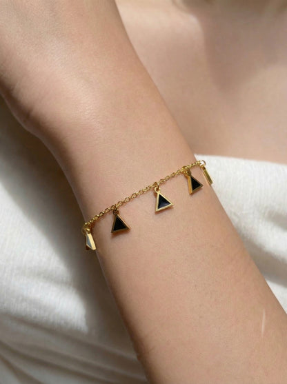 Golden Triangle Charm Bracelet