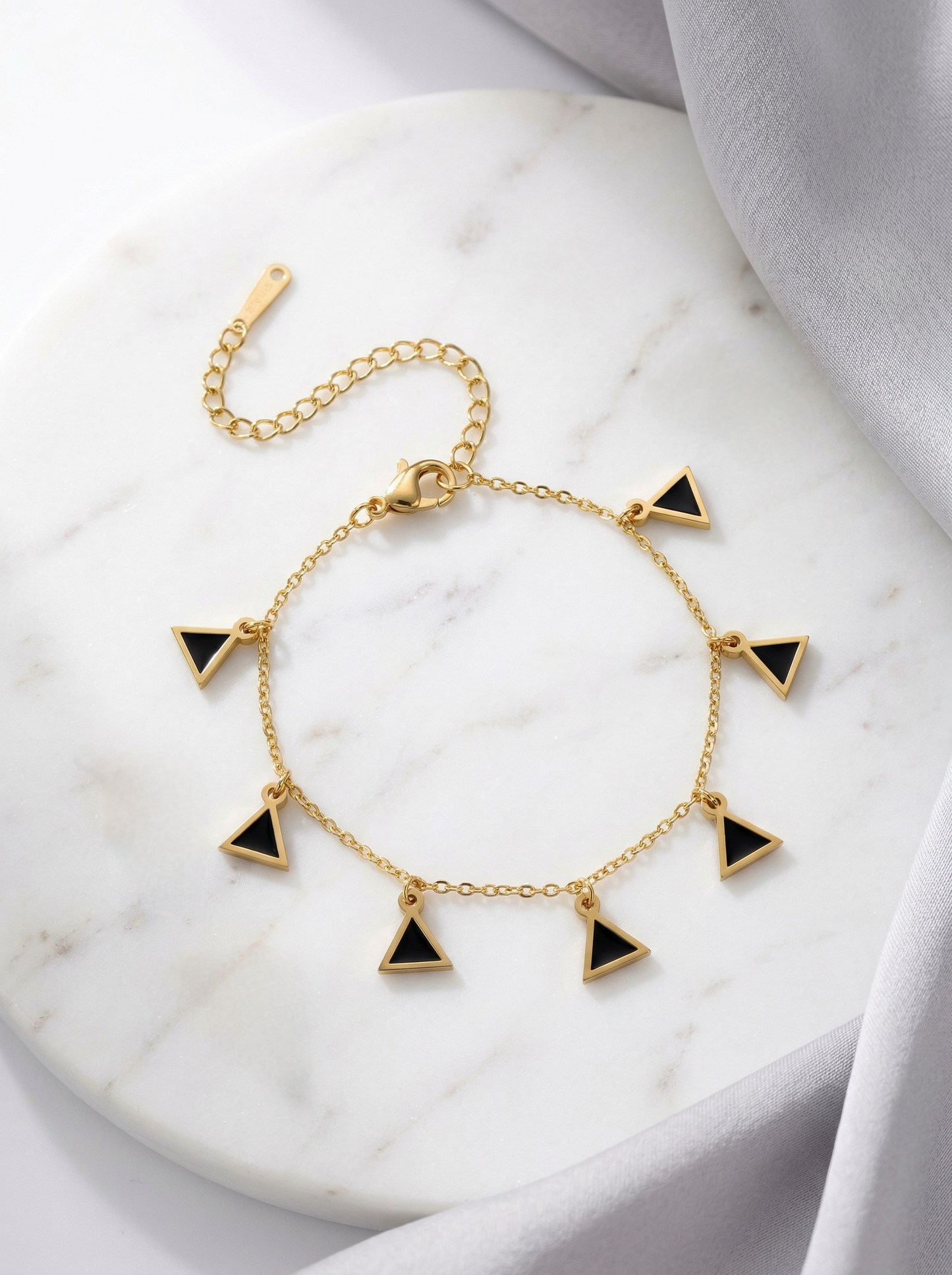 Golden Triangle Charm Bracelet