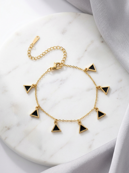 Golden Triangle Charm Bracelet