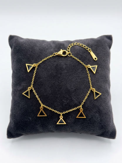 Golden Triangle Charm Bracelet