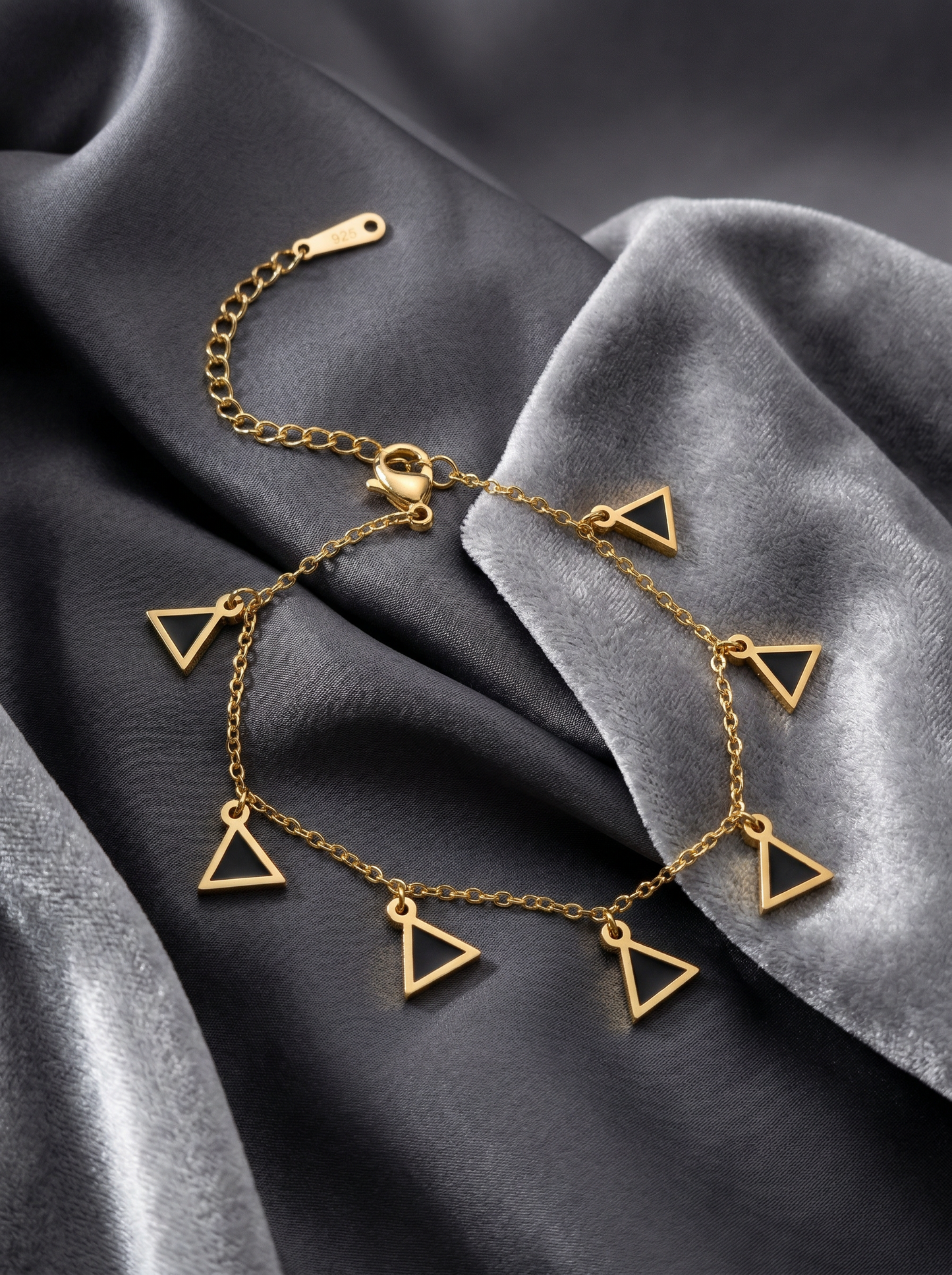Golden Triangle Charm Bracelet