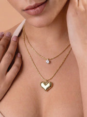 Golden Heart Layered Necklace