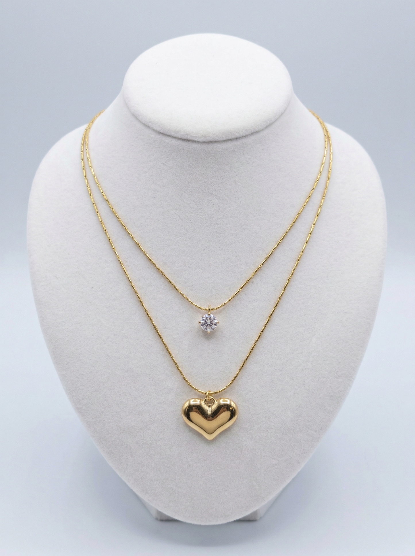 Golden Heart Layered Necklace
