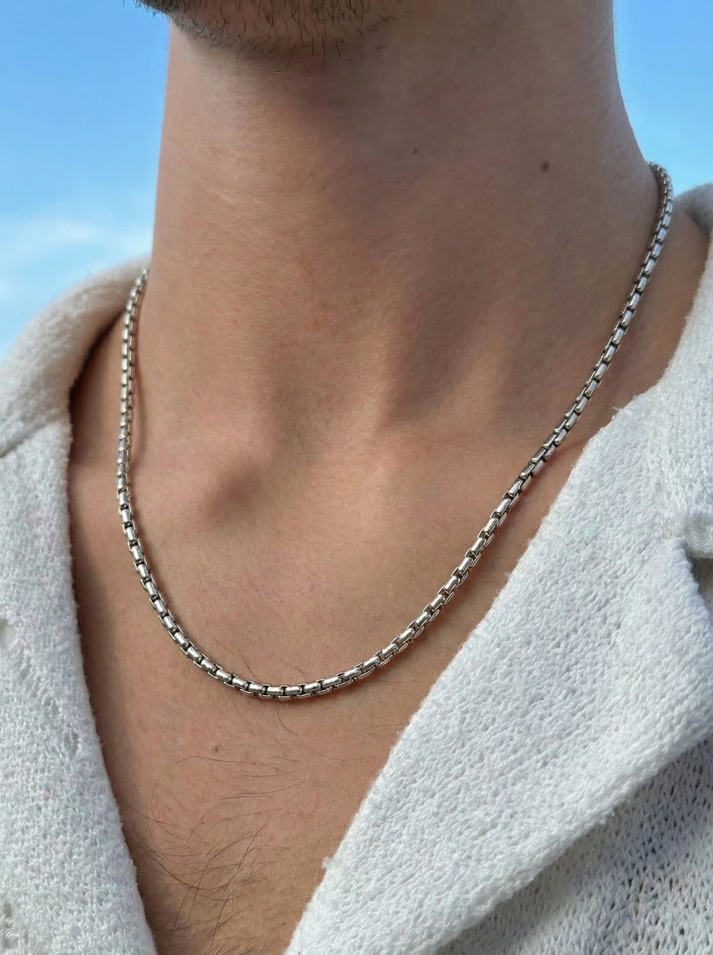 Silver Titan Link Chain - 55 cm