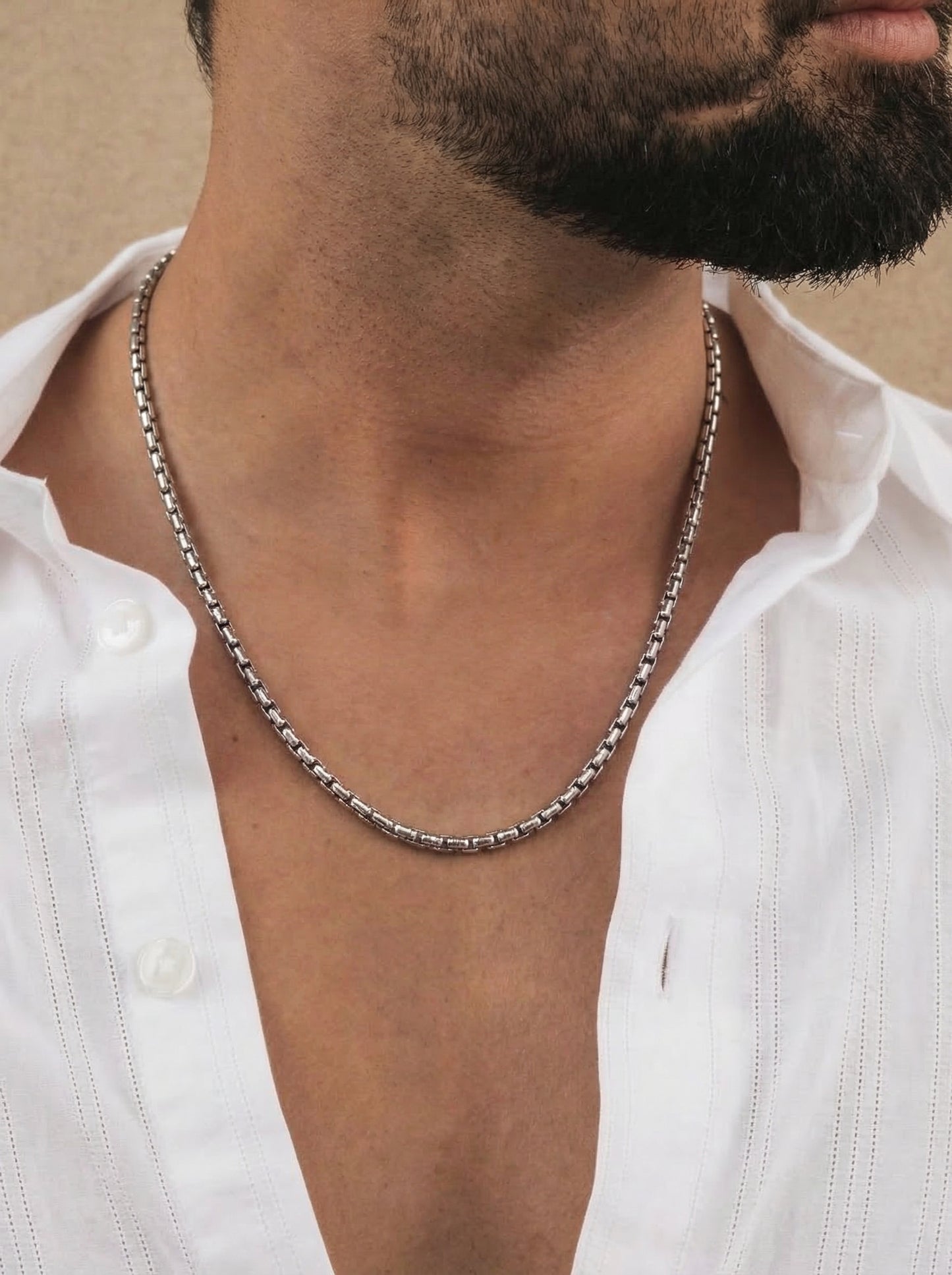 Silver Titan Link Chain - 55 cm