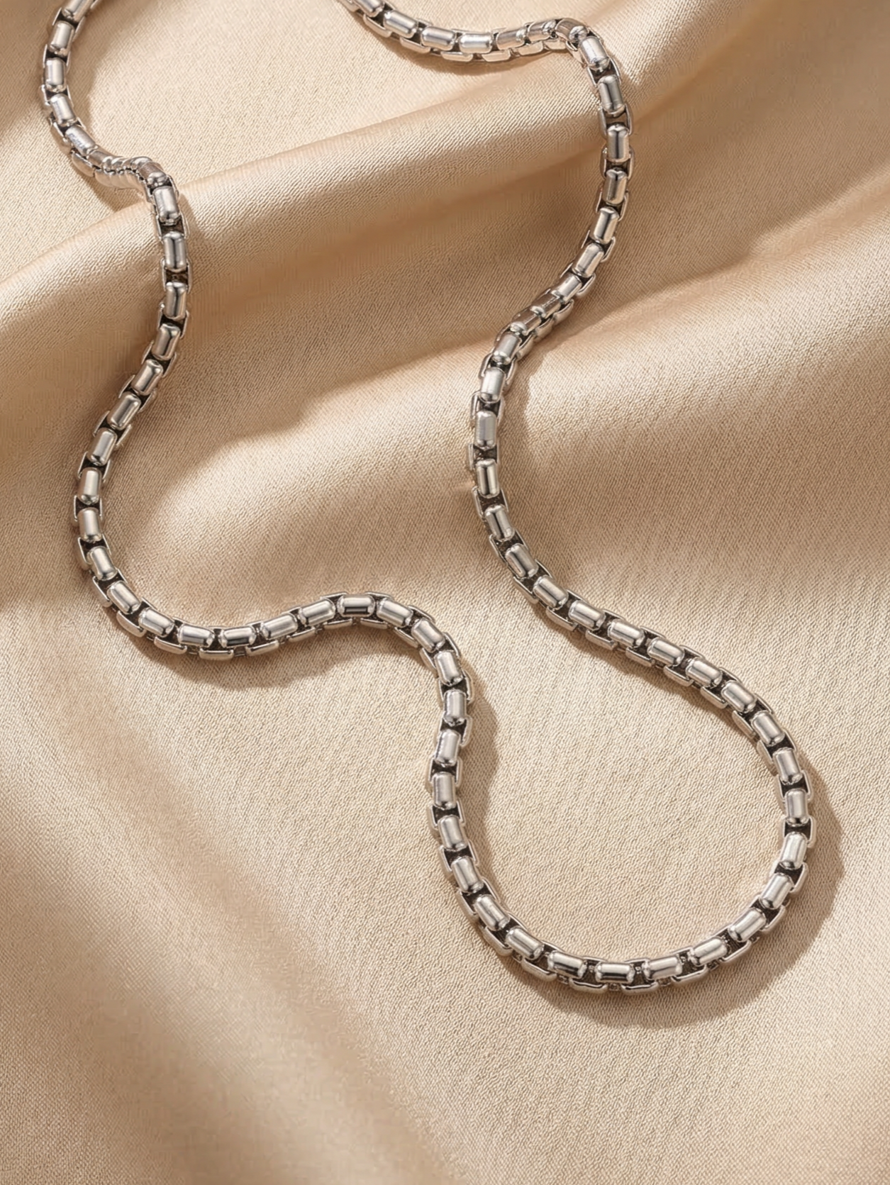 Silver Titan Link Chain - 55 cm