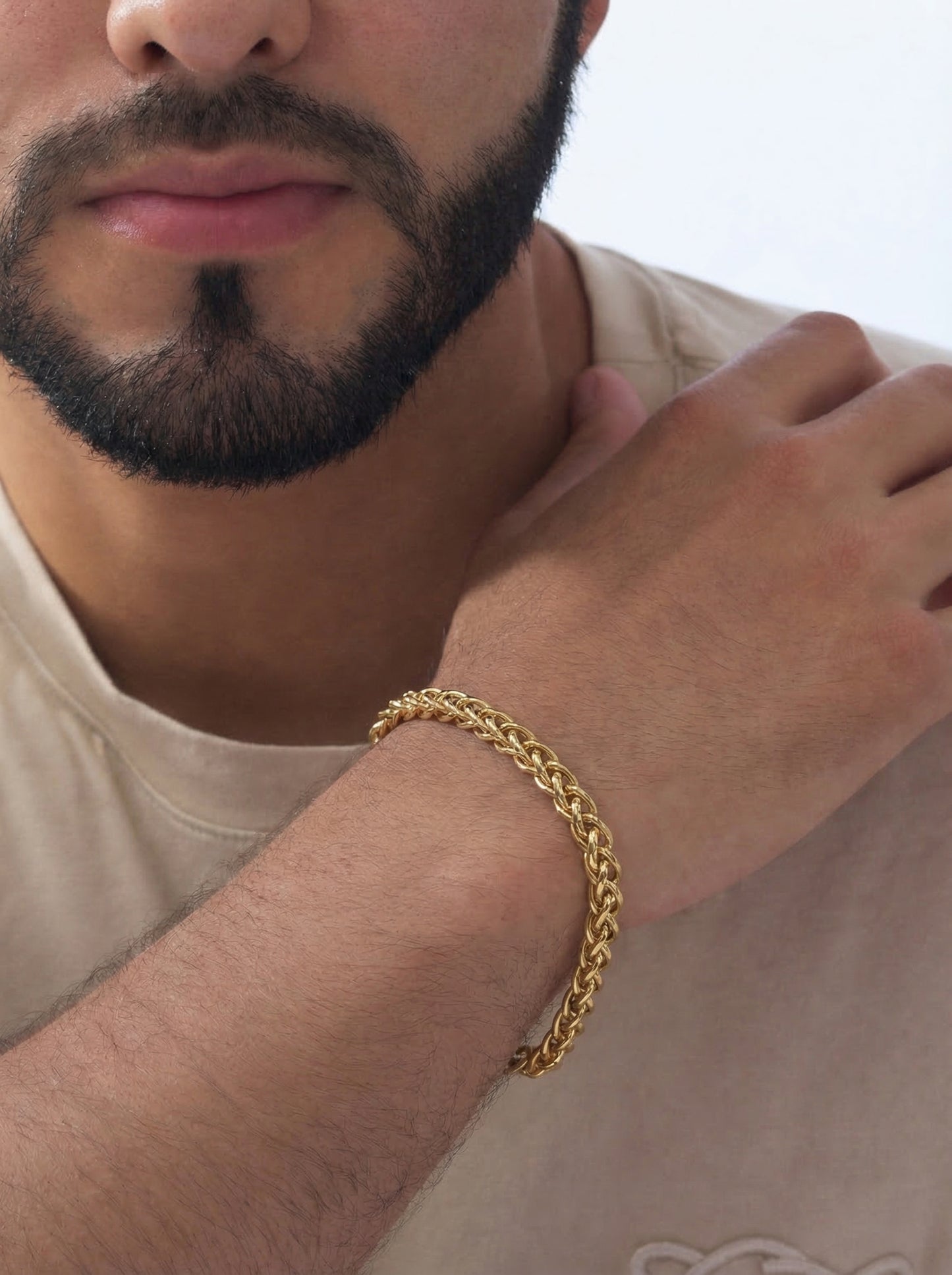 Gold Royal Braided Bracelet - 21 cm