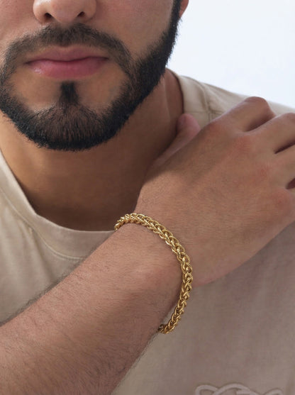 Gold Royal Braided Bracelet - 21 cm