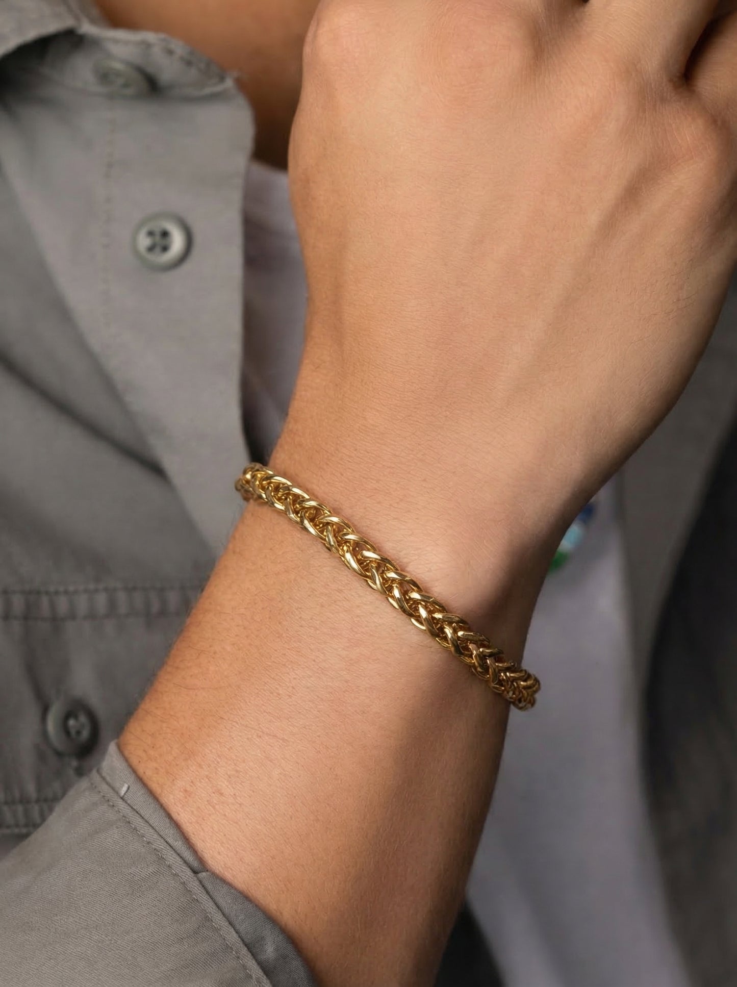 Gold Royal Braided Bracelet - 21 cm