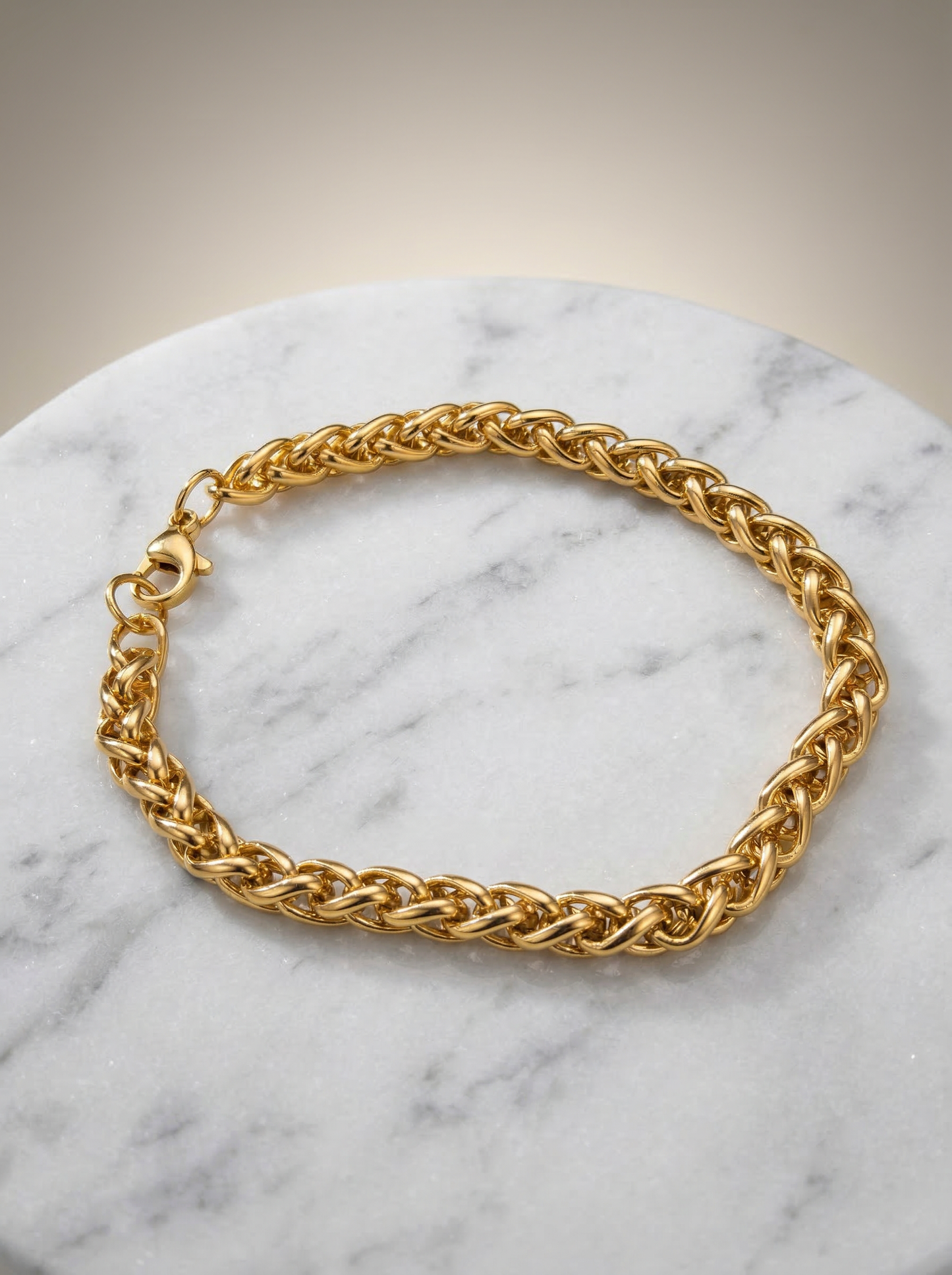 Gold Royal Braided Bracelet - 21 cm