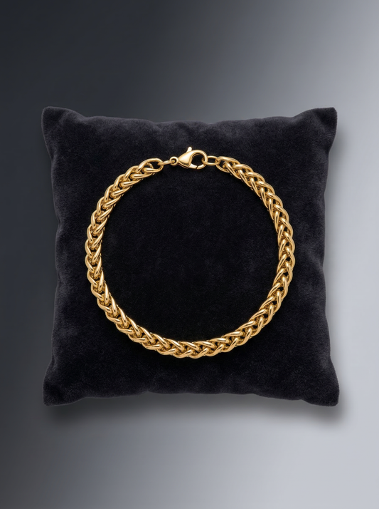 Gold Royal Braided Bracelet - 21 cm