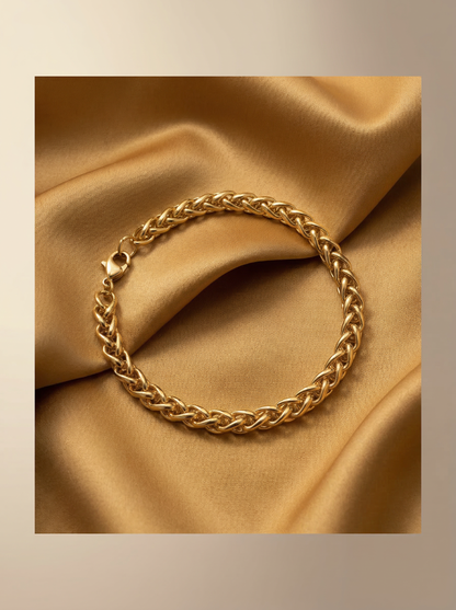 Gold Royal Braided Bracelet - 21 cm