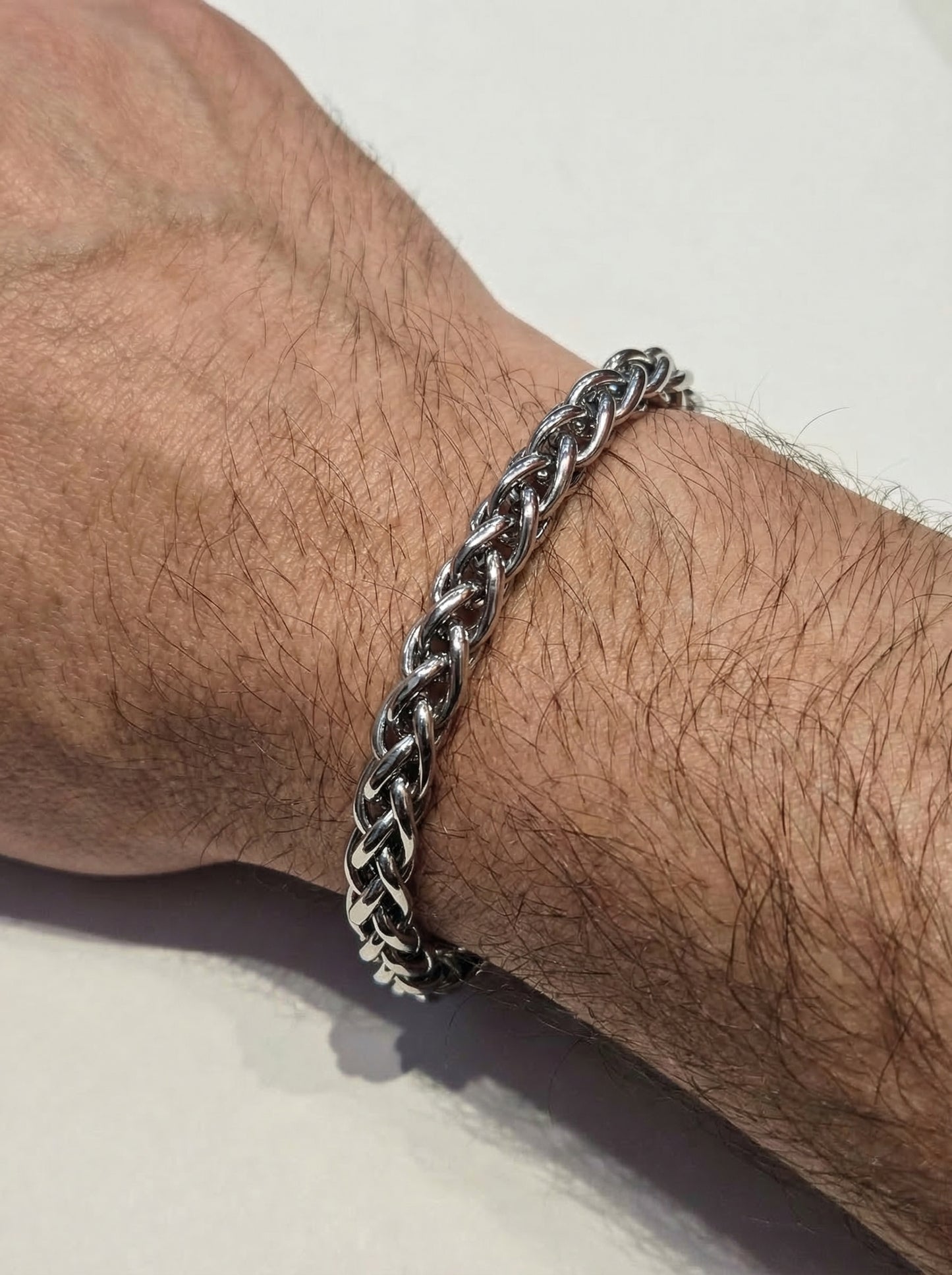 Silver Royal Braided Bracelet - 21 cm