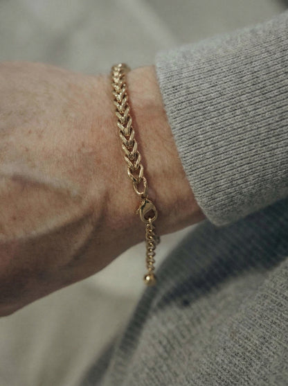 Golden Anchor Adjustable Bracelet with Charm