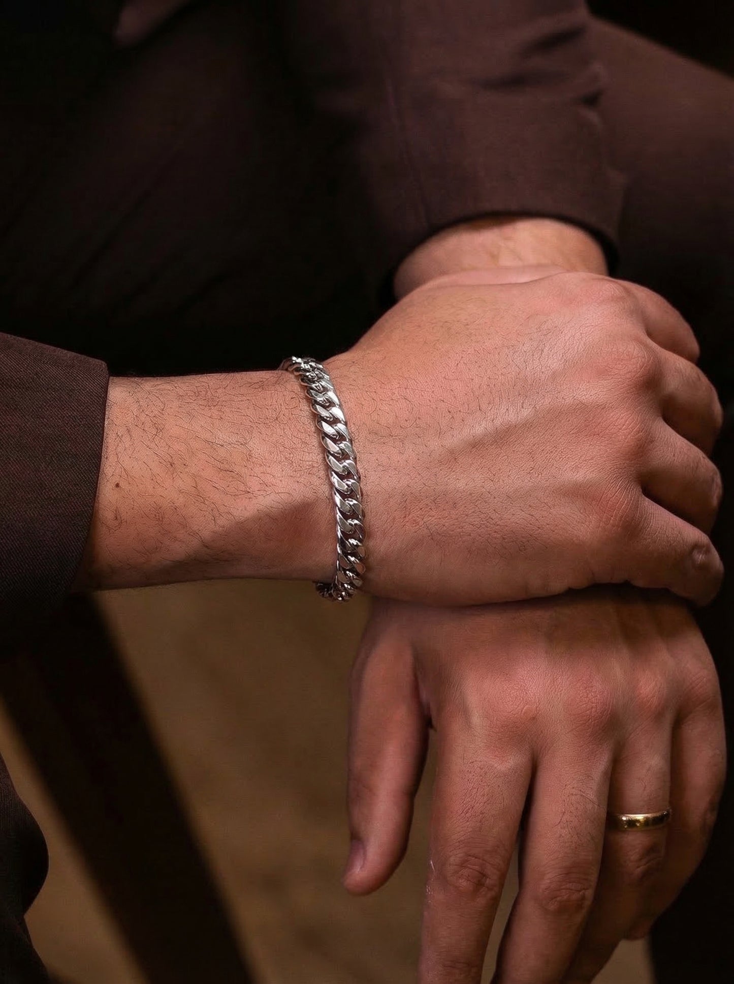 Silver Cuban Link Bracelet - 21 cm