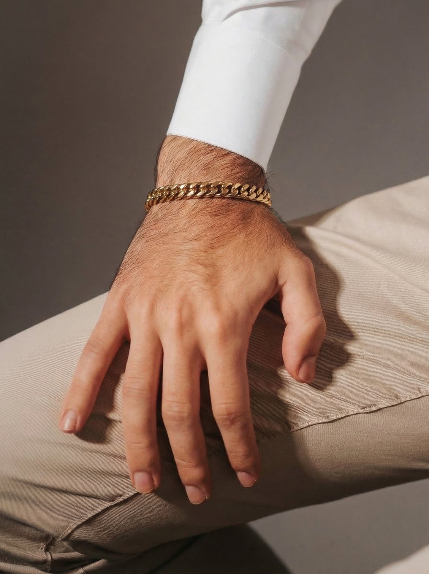 Golden Cuban Link Bracelet - 21 cm