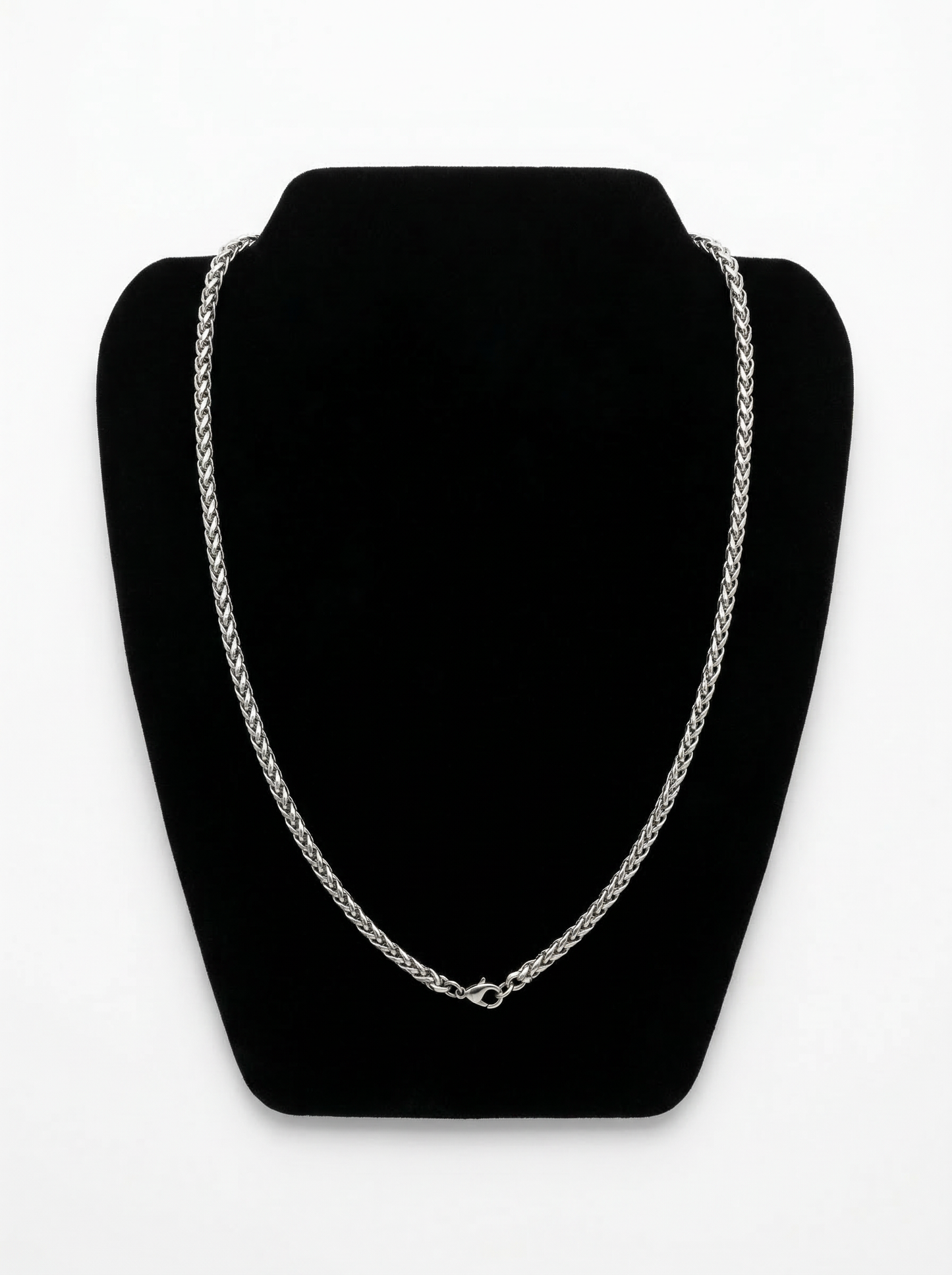 Silver Wheat Chain - 55 cm