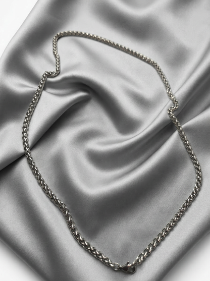 Silver Wheat Chain - 55 cm