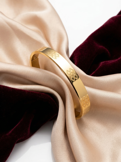 Golden Cross Weave Men’s Kada