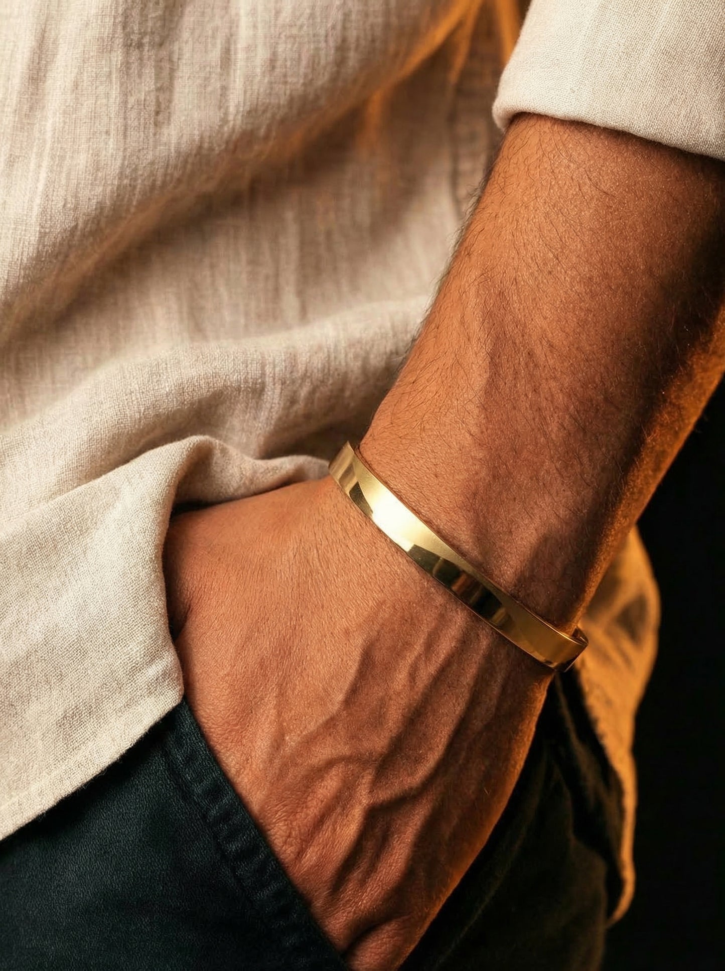 Golden Facet Edge Men’s Kada